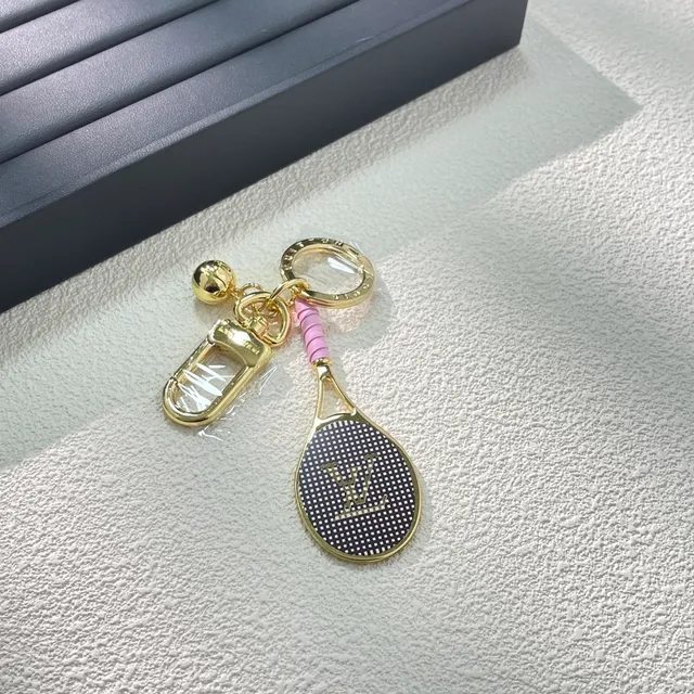 Louis Vuitton Porte-clés de raquette de tennis Noir et Or Bracelet monogrammé 2