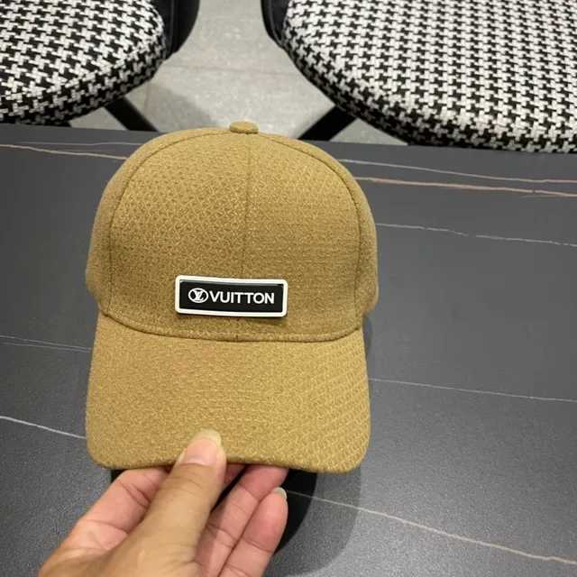 Louis Vuitton Textured Mustard Baseball Cap 6