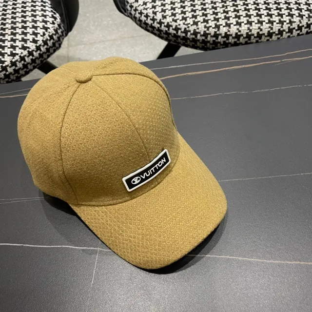 Louis Vuitton Textured Mustard Baseball Cap 8
