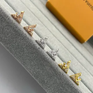 Louis Vuitton V-Motif Pavé Crystal Stud Earrings