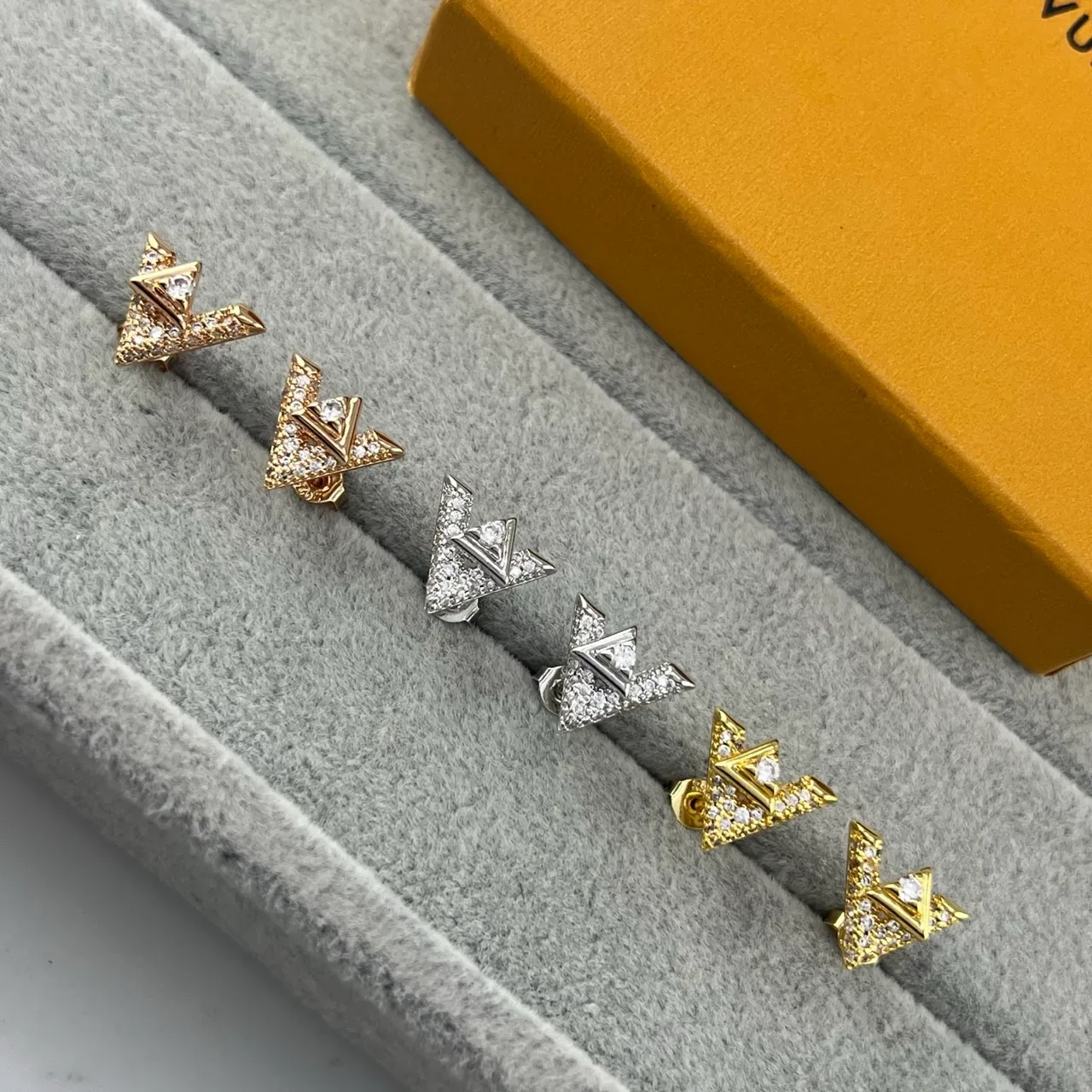 Louis Vuitton V-Motif Pavé Crystal Stud Earrings 6