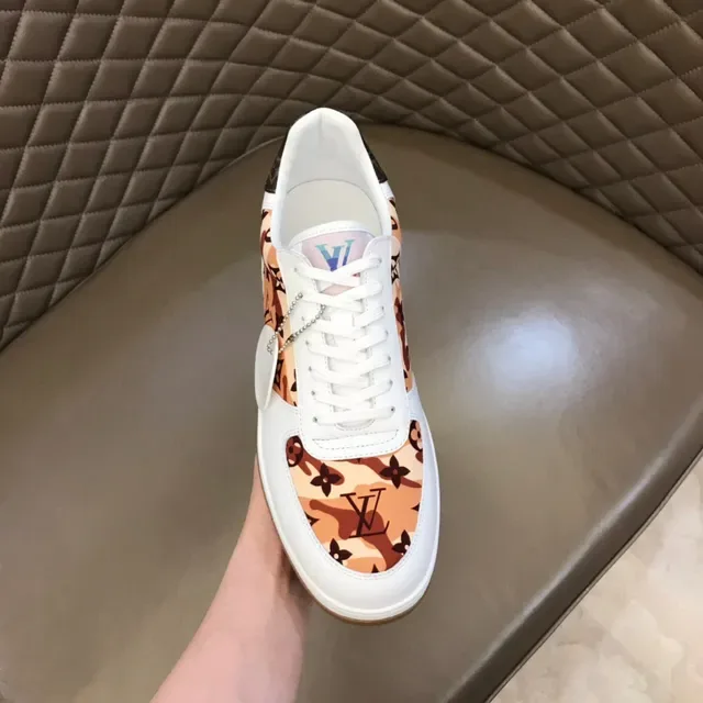 Louis Vuitton White Brown Low-Top Leather Base Lifestyle Sneakers 4