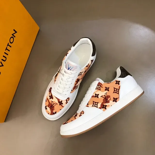 Louis Vuitton White Brown Low-Top Leather Base Lifestyle Sneakers 7