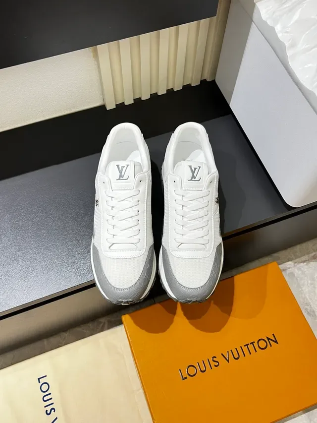 Louis Vuitton White Gray Low-Top Monogrammed Lifestyle Sneakers 5