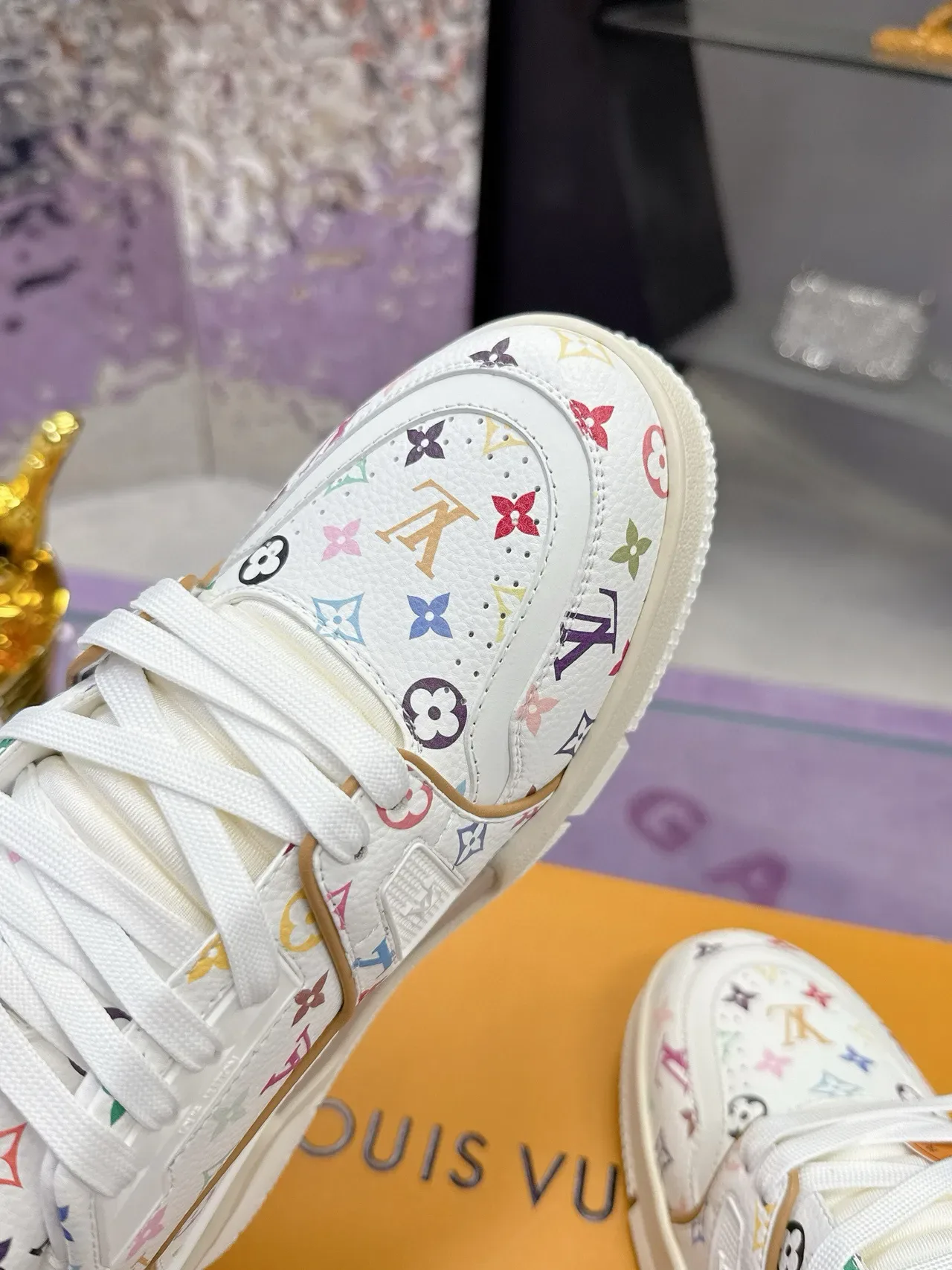 Louis Vuitton White Multicolor Monogram Print Chunky Sole Lifestyle Sneakers 8