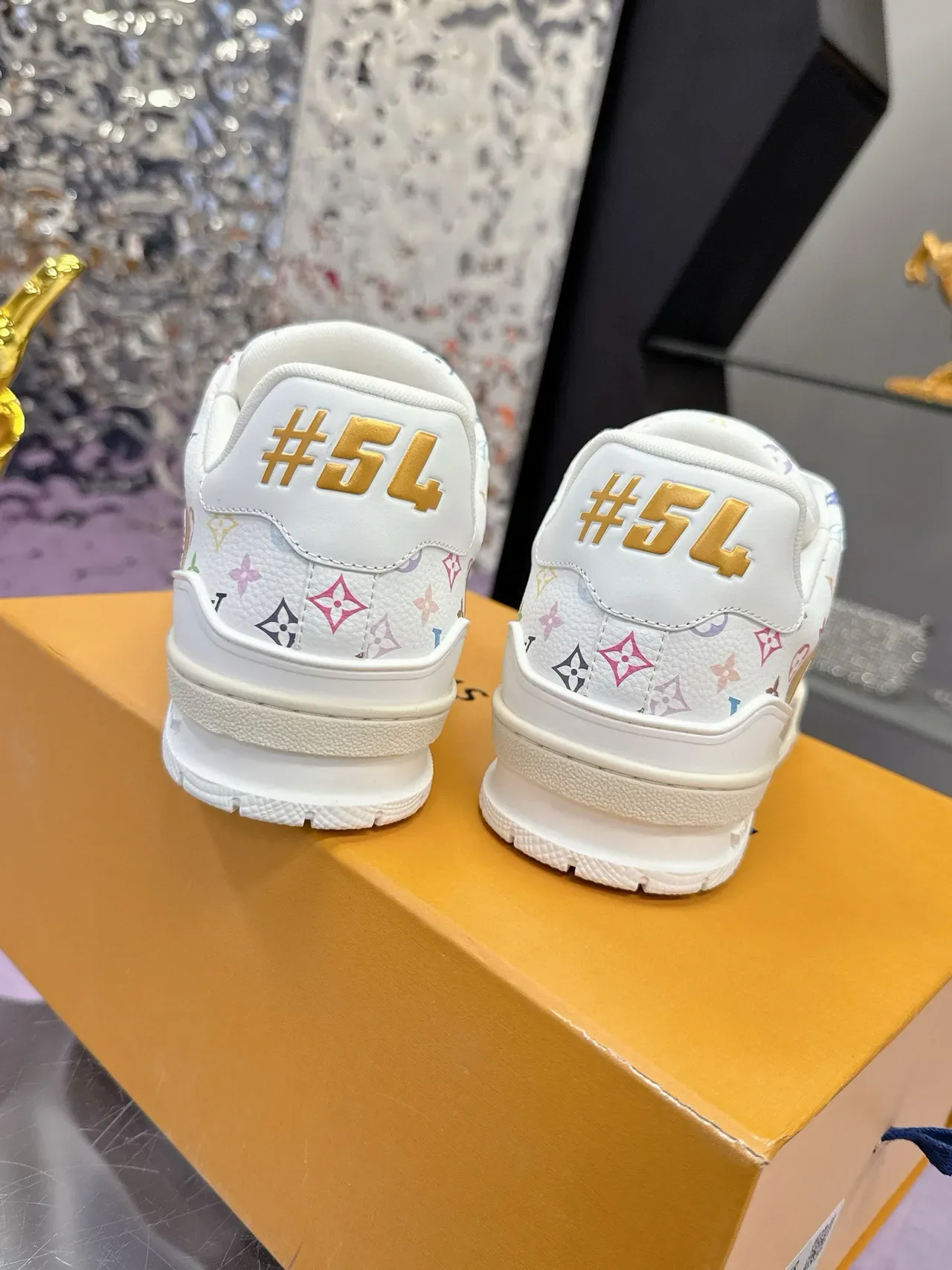 Louis Vuitton White Multicolor Monogram Print Chunky Sole Lifestyle Sneakers 9