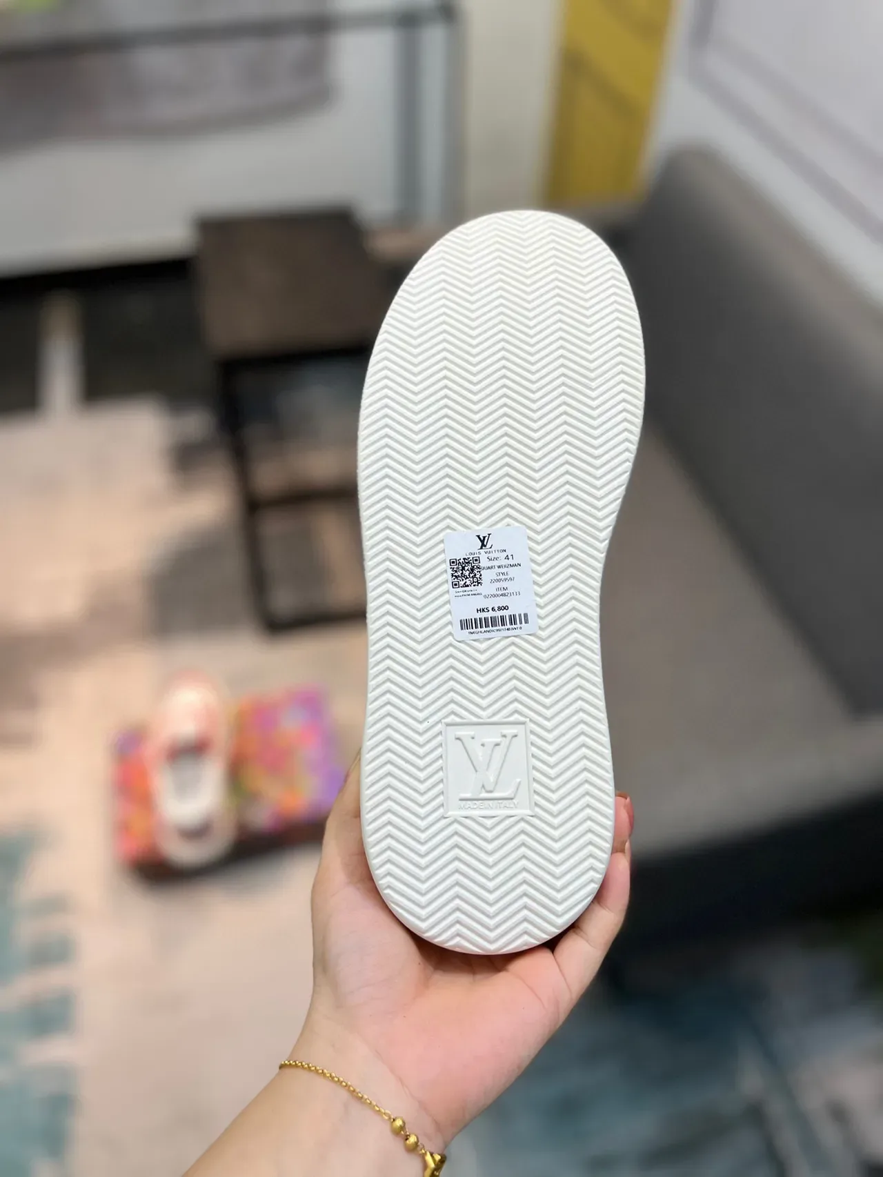 Louis Vuitton Sneakers Lifestyle Blanc et Rouge Low-Top en Cuir 9