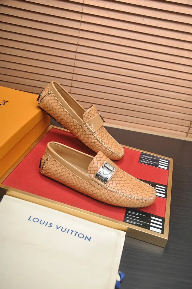 Louis Vuitton Woven Leather Buckle Loafer 4
