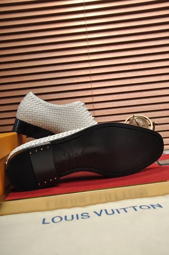 Louis Vuitton Woven Leather Oxford Shoes 3