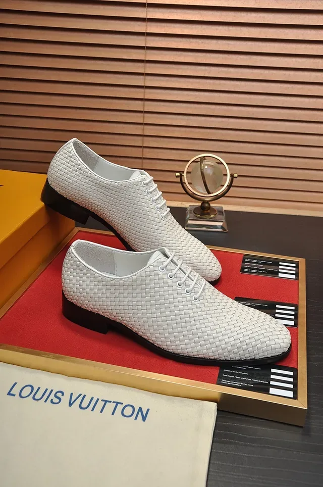 Louis Vuitton Woven Leather Oxford Shoes 4