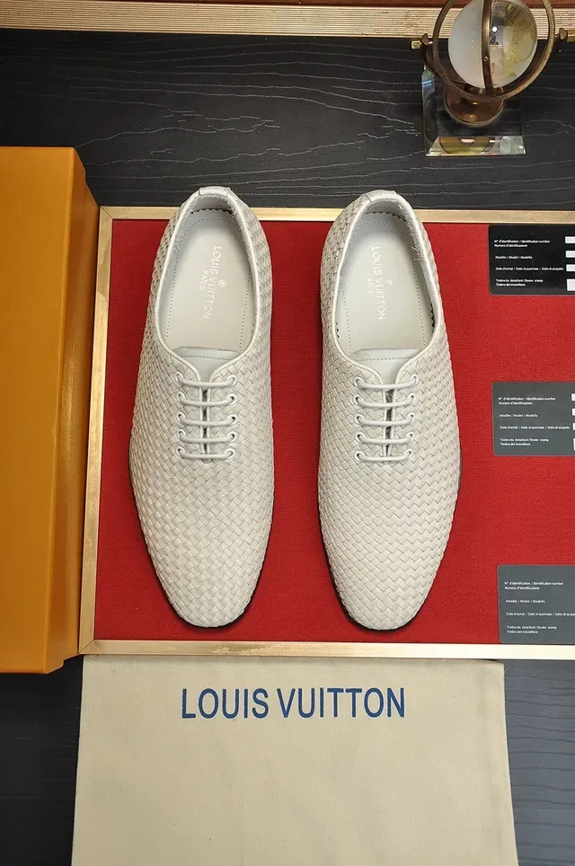 Louis Vuitton Woven Leather Oxford Shoes 5