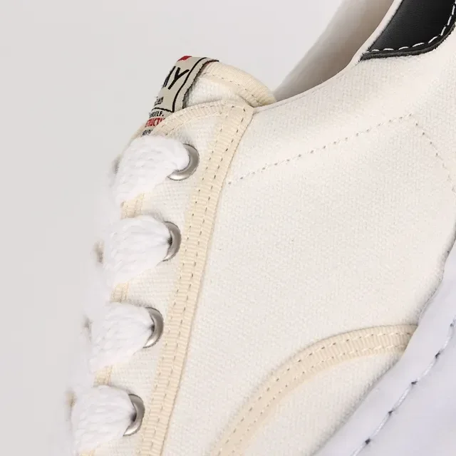 Maison Margiela Beige Black Layered Stitched Midsole Ruched Toe Cap Lifestyle Sneakers 6