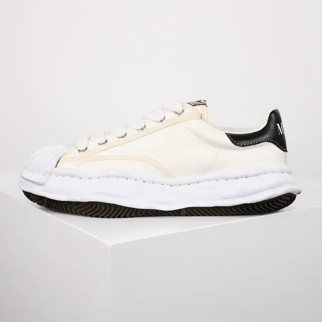 Maison Margiela Beige Black Layered Stitched Midsole Ruched Toe Cap Lifestyle Sneakers 9