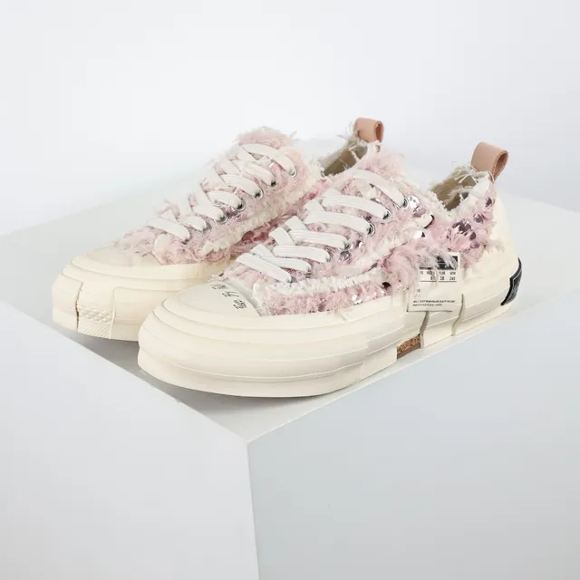 Maison Margiela Beige Pink Deconstructed Fluffy Textile Lifestyle Sneakers 2