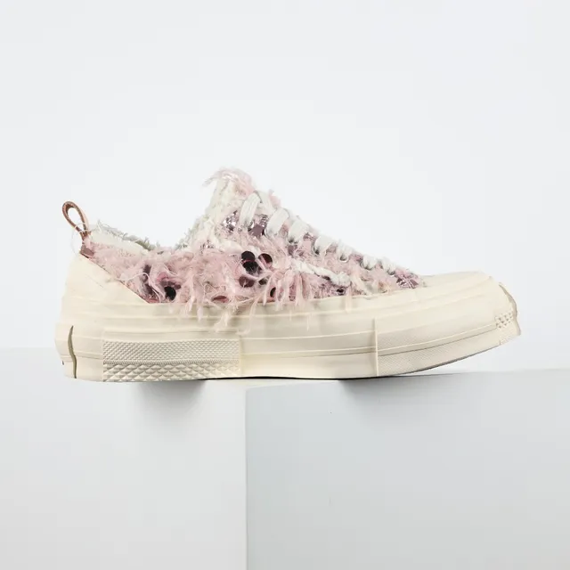 Maison Margiela Beige Pink Deconstructed Fluffy Textile Lifestyle Sneakers 7