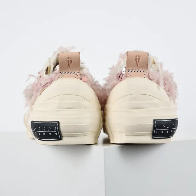 Maison Margiela Beige Pink Deconstructed Fluffy Textile Lifestyle Sneakers 8
