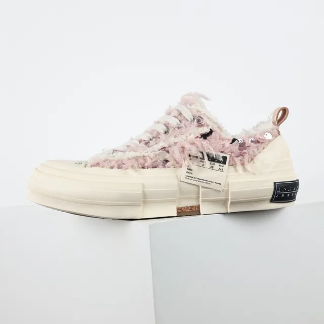 Maison Margiela Beige Pink Deconstructed Fluffy Textile Lifestyle Sneakers 9