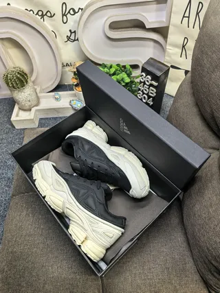 Maison Margiela Black Beige Oversized Sole Layered Mesh And Synthetic Upper Chunky Sneakers 23
