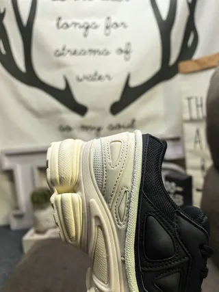 Maison Margiela Black Beige Oversized Sole Layered Mesh And Synthetic Upper Chunky Sneakers 24