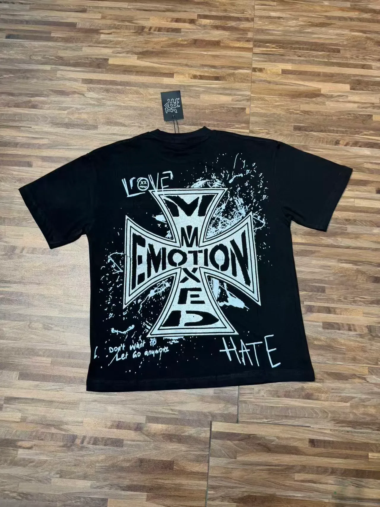 Mixed Emotion Emotion Hate Love No Drama Graphic T-Shirt 14