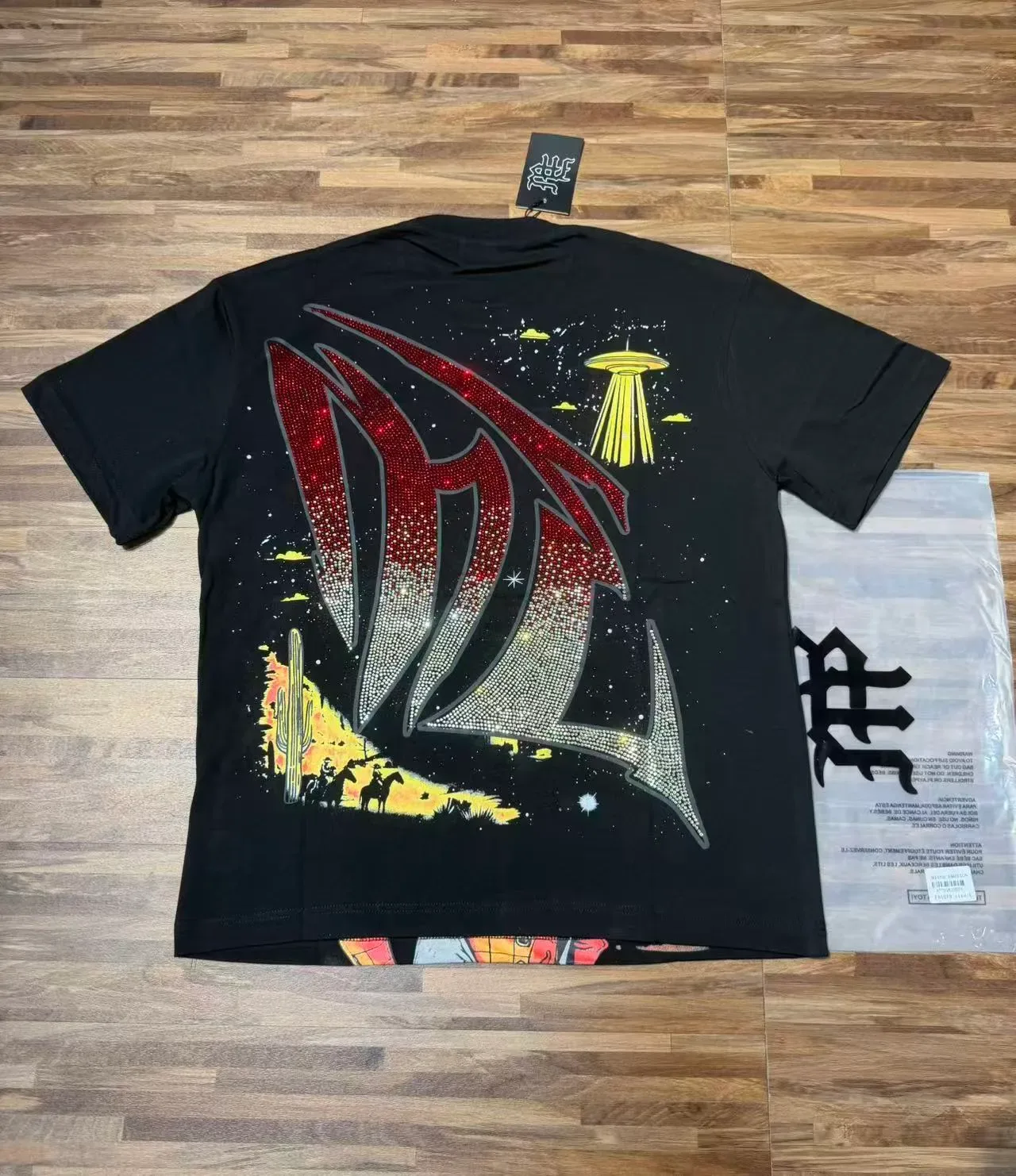 Camiseta oversized com estampa gráfica Mixed Emotion e acentos de glitter 3
