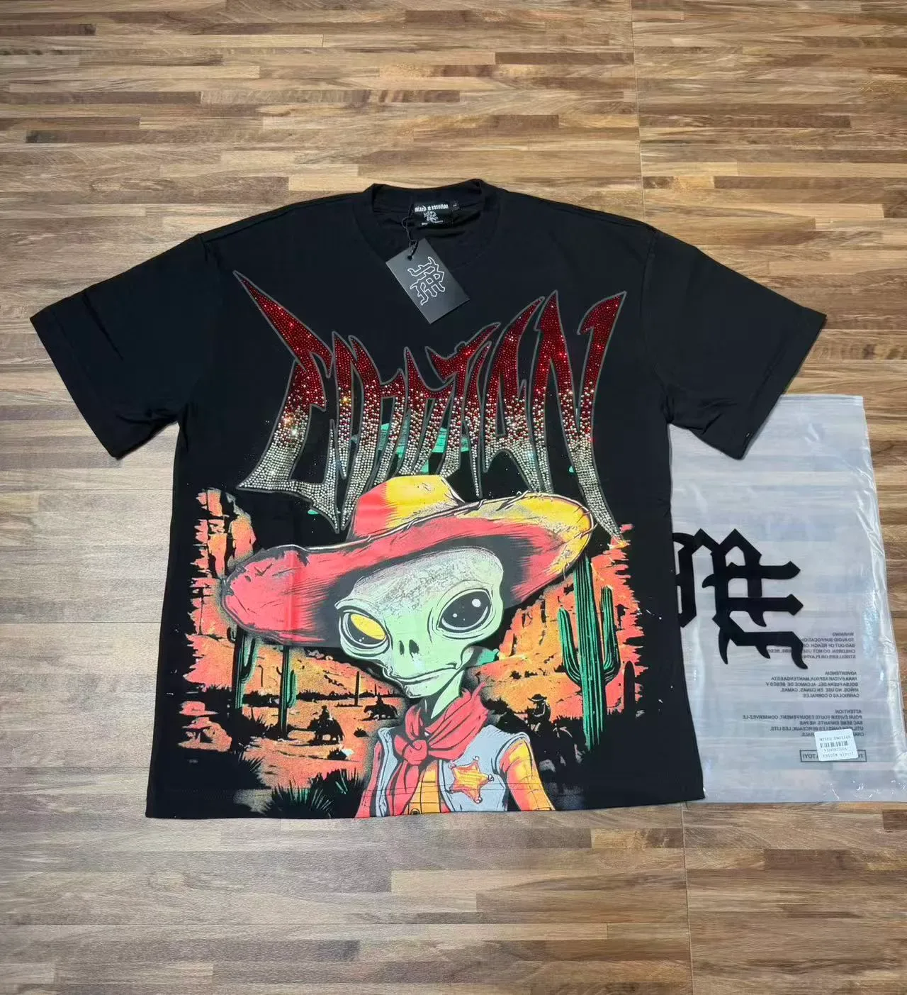 Camiseta oversized com estampa gráfica Mixed Emotion e acentos de glitter 4