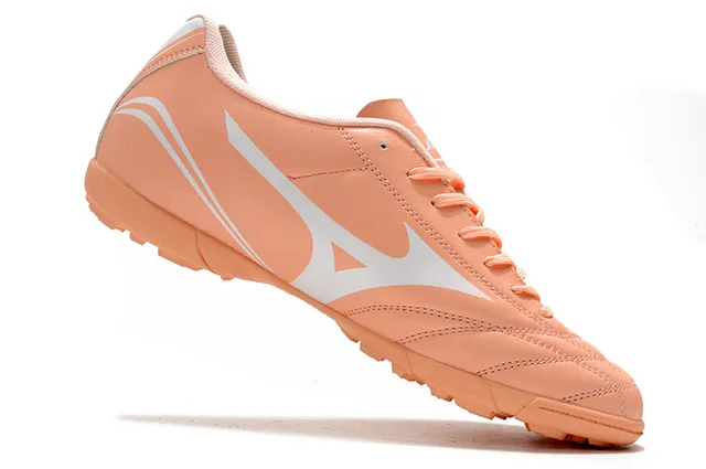 Mizuno Chaussures de soccer indoor à lacets en cuir synthétique noir et rouge, low-cut, avec tige en cuir synthétique 15