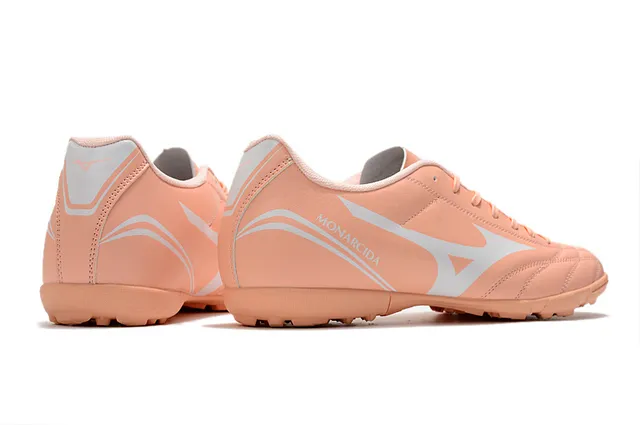 Mizuno Chaussures de soccer indoor à lacets en cuir synthétique noir et rouge, low-cut, avec tige en cuir synthétique 18