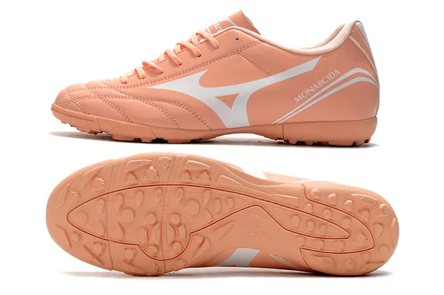 Mizuno Chaussures de soccer indoor à lacets en cuir synthétique noir et rouge, low-cut, avec tige en cuir synthétique 20
