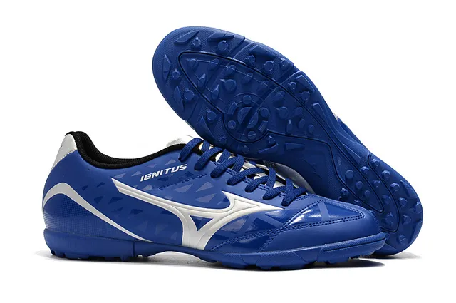 Mizuno Noir Rouge Bas-Coupé Haut Synthétique Semelle en Caoutchouc Moulé Chaussures de Football Intérieur 3