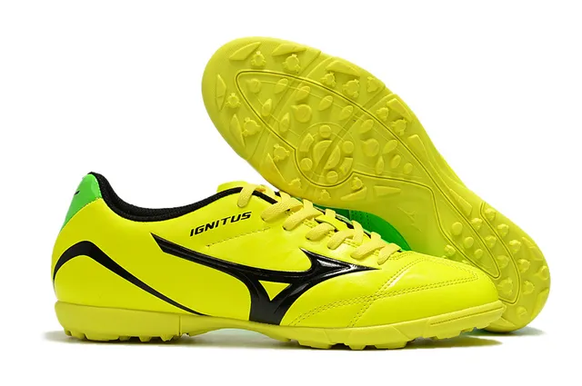 Mizuno Noir Rouge Bas-Coupé Haut Synthétique Semelle en Caoutchouc Moulé Chaussures de Football Intérieur 4