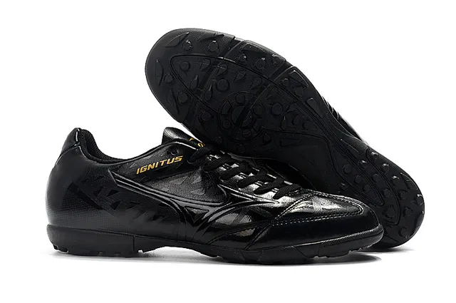 Mizuno Noir Rouge Bas-Coupé Haut Synthétique Semelle en Caoutchouc Moulé Chaussures de Football Intérieur 8