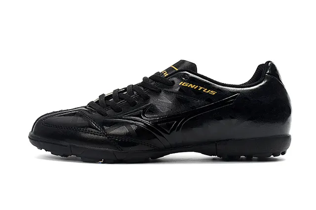 Mizuno Noir Rouge Bas-Coupé Haut Synthétique Semelle en Caoutchouc Moulé Chaussures de Football Intérieur 21