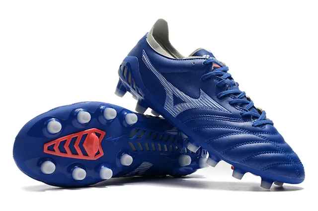 Mizuno Morelia Neo Blue White Red Firm-Ground Soccer Shoes 4