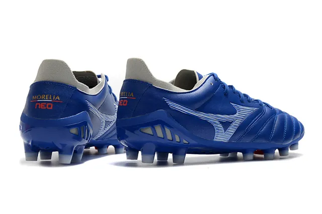 Mizuno Morelia Neo Blue White Red Firm-Ground Soccer Shoes 5