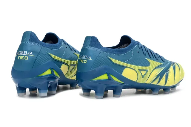 Mizuno Navy Yellow Molded Conical Studs Synthetic Wave-Patterned Upper Firm-Ground Soccer Shoes 5