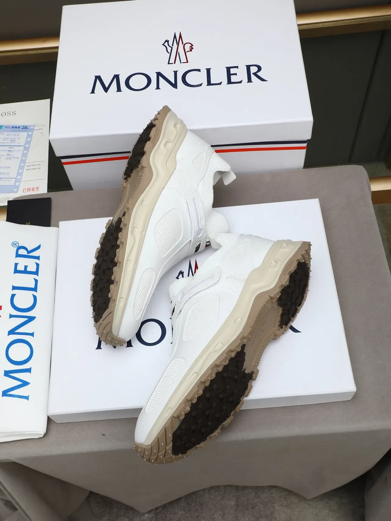 Moncler White Laceless Mesh Ventilation Sneaker 2
