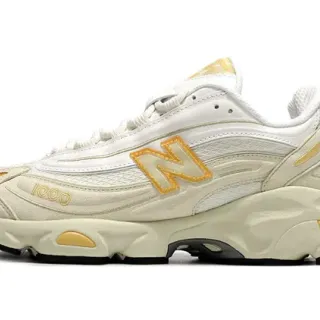 New Balance 1000 Cream and Gold Chunky Sneakers