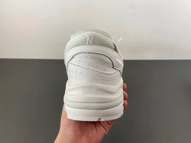 New Balance 1000 أحذية سنيكرز أبيض أحادي اللون سميكة 4