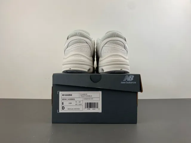 New Balance 1000 أحذية سنيكرز أبيض أحادي اللون سميكة 17
