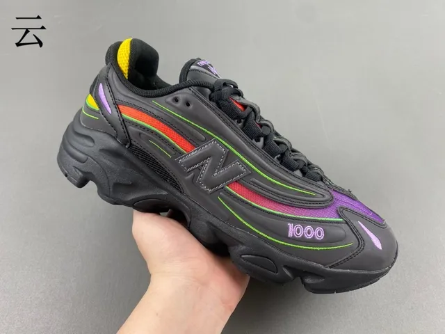 New Balance 1000 خطوط متعددة الألوان أحذية رياضية سميكة 1