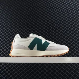 New Balance 327 Off-White and Green Lifestyle Sneakers