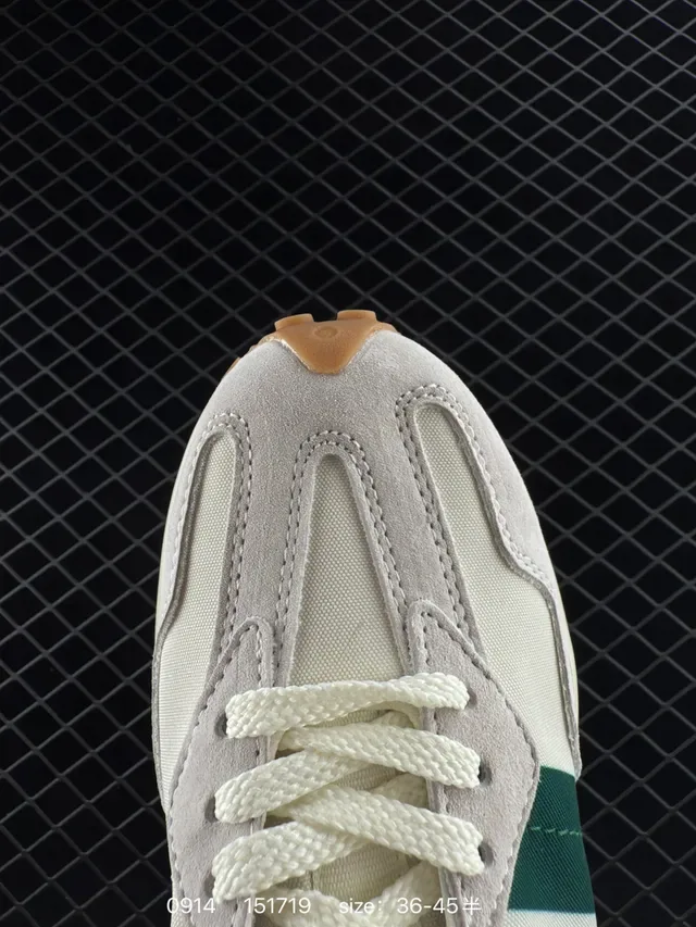 New Balance 327 Off-White and Green sneakers lifestyle 3