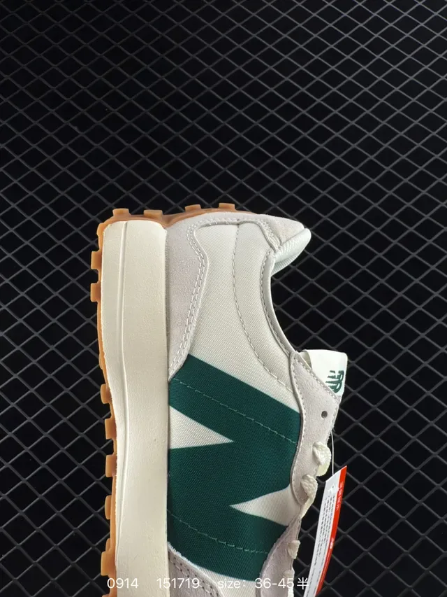New Balance 327 Off-White and Green sneakers lifestyle 5