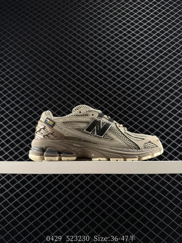 New Balance 9060 Beige Black مستوحى من الرجعية شبكي وصناعي أعلى أحذية رياضية للأسلوب الحياة 7