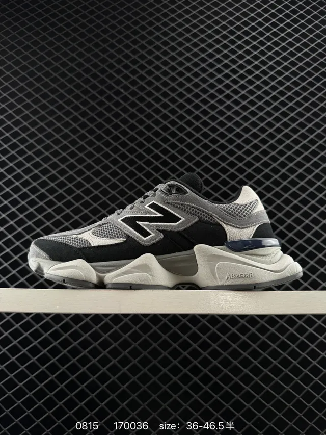 New Balance 9060 Black Gray Chunky Sneakers 5