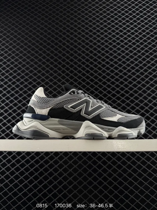 New Balance 9060 Black Gray Chunky Sneakers 6