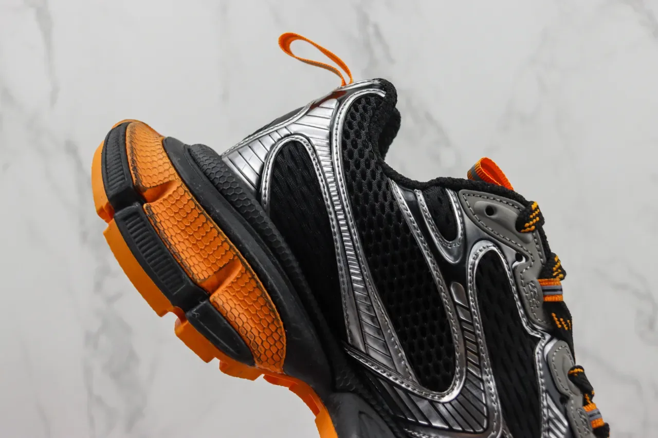 New Balance 9060 Chaussures Chunky Noir Argent Orange 5