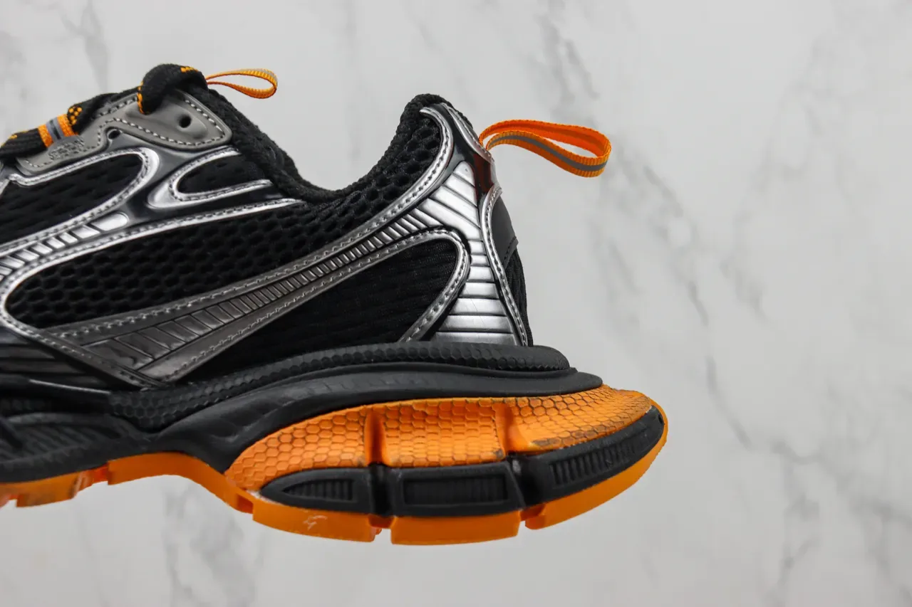 New Balance 9060 Chaussures Chunky Noir Argent Orange 7