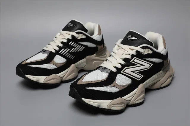 New Balance 9060 noir blanc beige baskets chunky 5